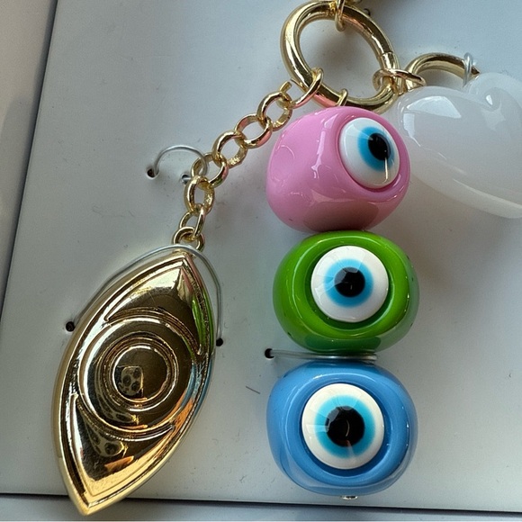 Baublebar “On The Lookout” Evil (Hamsa) Eye Keychain Bag Charm New In Box - Picture 2 of 3